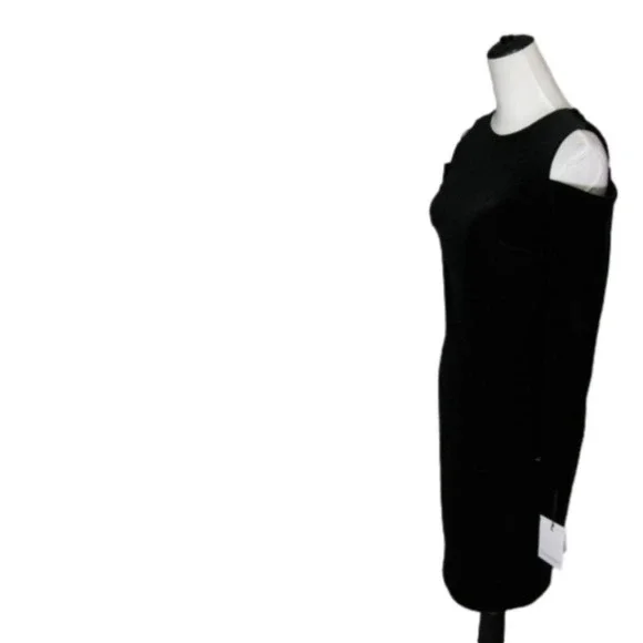 New Calvin Klein Black Cold Shoulder Dress Size 2 - Picture 4 of 5